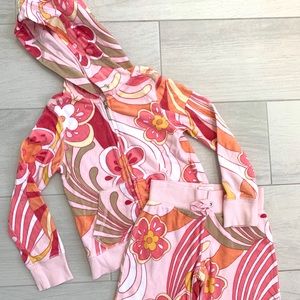 GAP KIDS Pink Paisley Terry Cloth Hoodie & Shorts